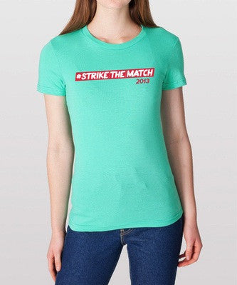 #StrikeTheMatch Unisex Tshirt in Mint Green