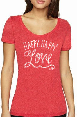 Happy Happy Love Womens' Tshirt