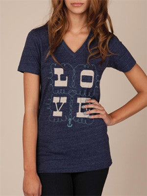 L-O-V-E  Womens' V-Neck Tshirt